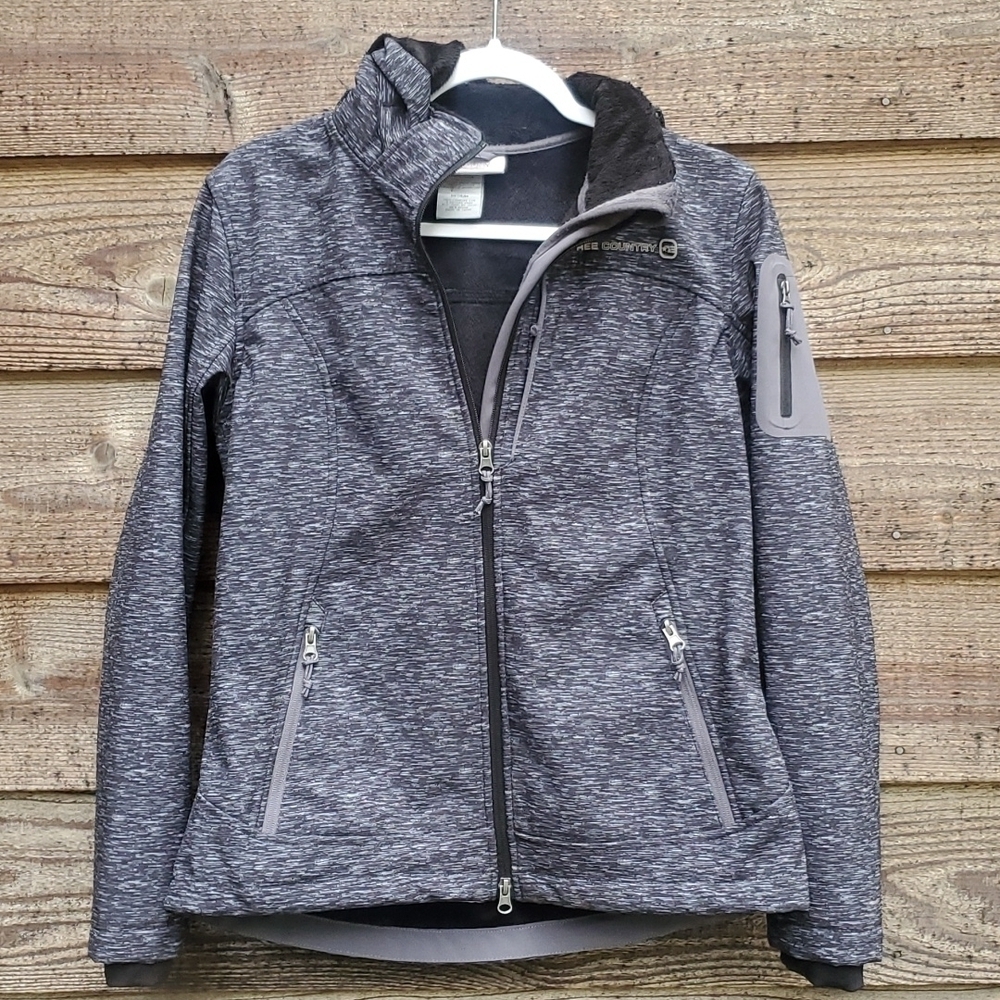Free Country fleece lined Jacket Medium removable hood